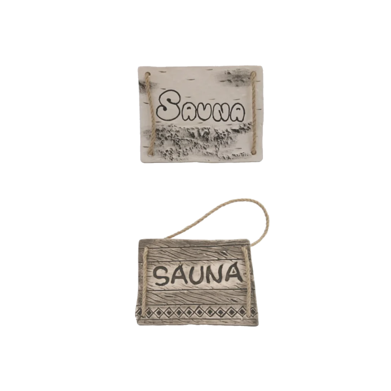 Plaque de porte SAUNA