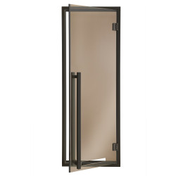 Portes de sauna en verre AD MODERN, verre couleur bronze