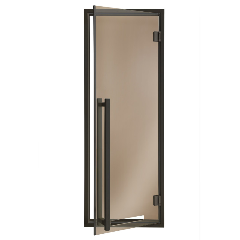 Portes de sauna en verre AD MODERN, verre couleur bronze