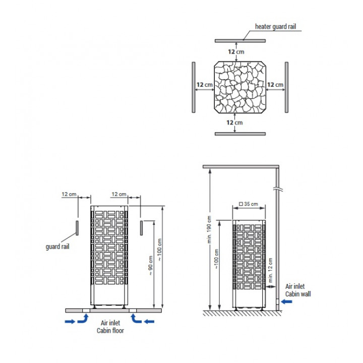 Poêle électrique pour sauna - EOS Edge, 7,5 kW