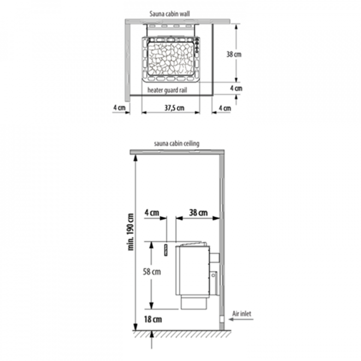 Poêle électrique pour sauna - EOS Thermat W 4,5 kW