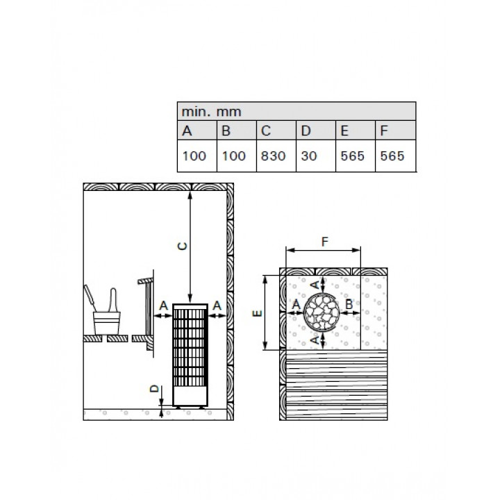 Poêle électrique pour sauna - HARVIA Cilindro PC110E 10,8 kW