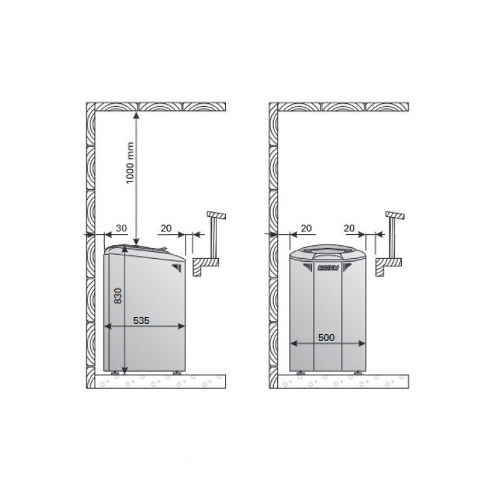 Poêle électrique pour sauna - HARVIA Forte AFB9 9 kW, noir