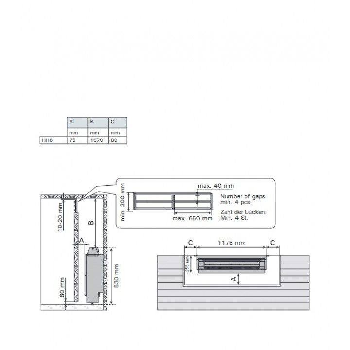 Poêle électrique pour sauna - HARVIA Hidden Heater HH6 6,0 kW