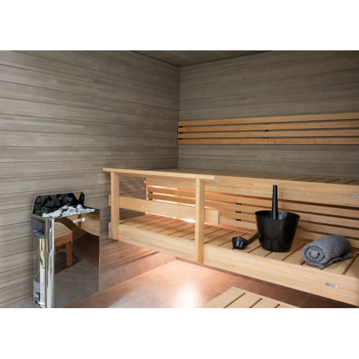 Poêle de sauna électrique - HARVIA The Wall SW90 9,0 kW avec panneau de commande