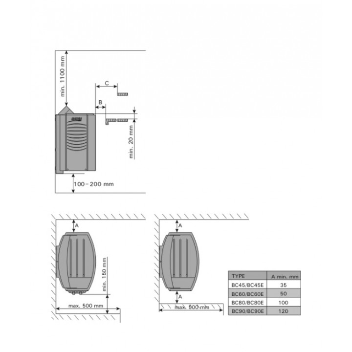 Poêle de sauna électrique - HARVIA Vega BC60 avec commande intégrée