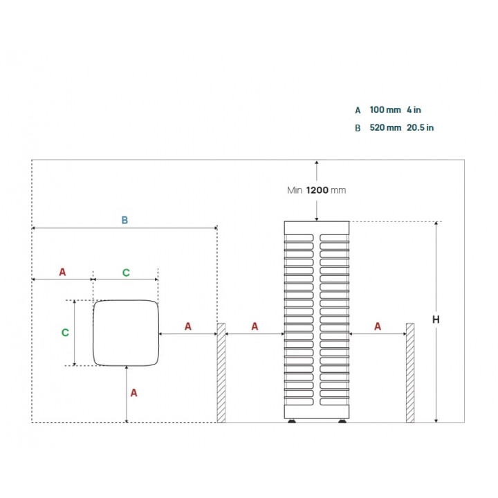 Poêle de sauna électrique – HUUM STEEL, 9,0 kW