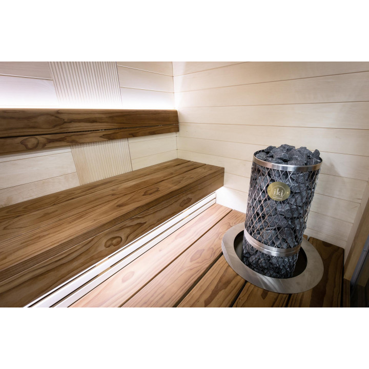 Poêle de sauna électrique - IKI PILARI 9 kW, avec panneau de commande intégré