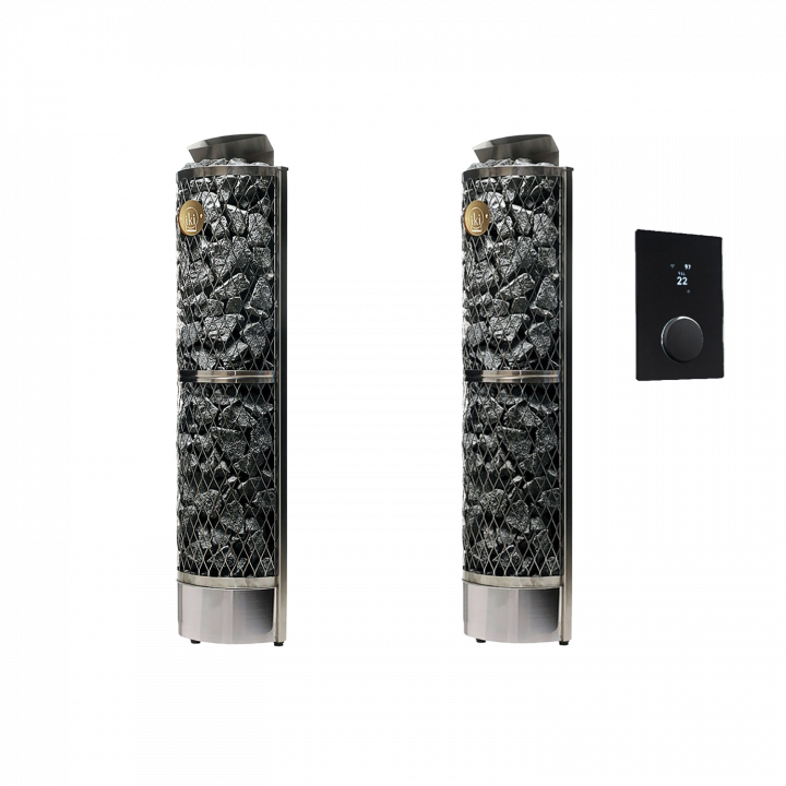 Poêle de sauna électrique - IKI WALL 7,6 kW, sans panneau de commande