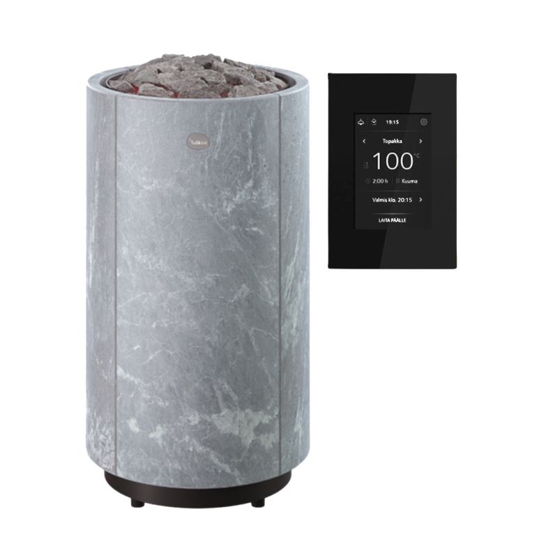Poêle de sauna électrique TULIKIVI KAARNA Classic L, avec panneau de commande