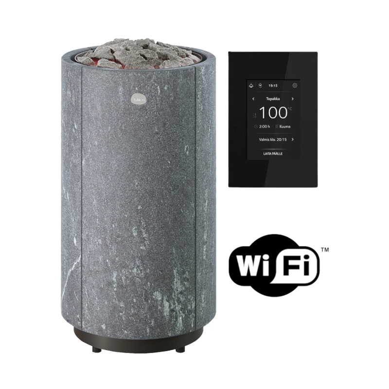 Poêle de sauna électrique TULIKIVI KAARNA Nobile L, avec panneau de commande Wi-Fi
