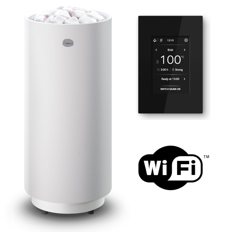 Poêle de sauna électrique TULIKIVI Pyry, avec panneau de commande WIFI