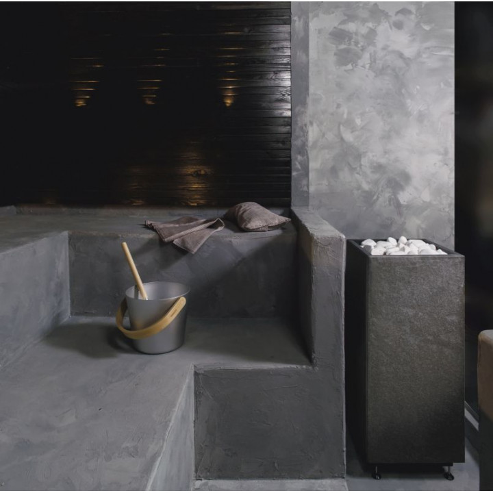 Poêle de sauna électrique TULIKIVI RAE, noir, avec panneau de commande