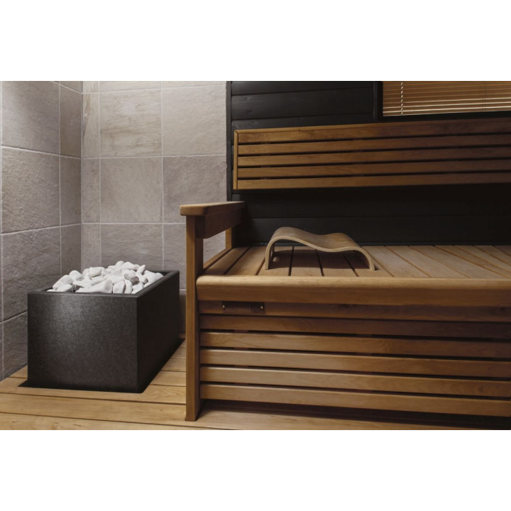 Poêle de sauna électrique TULIKIVI RAE, noir, avec panneau de commande