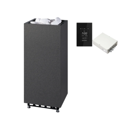Poêle de sauna électrique TULIKIVI RAE, noir, avec panneau de commande 