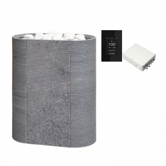Poêle de sauna électrique TULIKIVI ROUTA avec panneau de commande