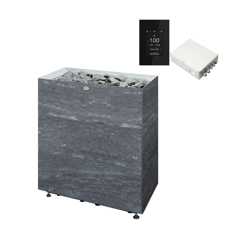 Poêle de sauna électrique TULIKIVI TUISKU XL NOBILE avec panneau de commande