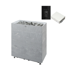 Poêle de sauna électrique TULIKIVI TUISKU XL RIGATA avec panneau de commande 