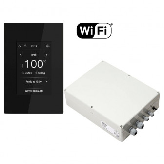 Panneau de commande pour poêle de sauna électrique - TULIKIVI WIFI avec boîtier de contacteur