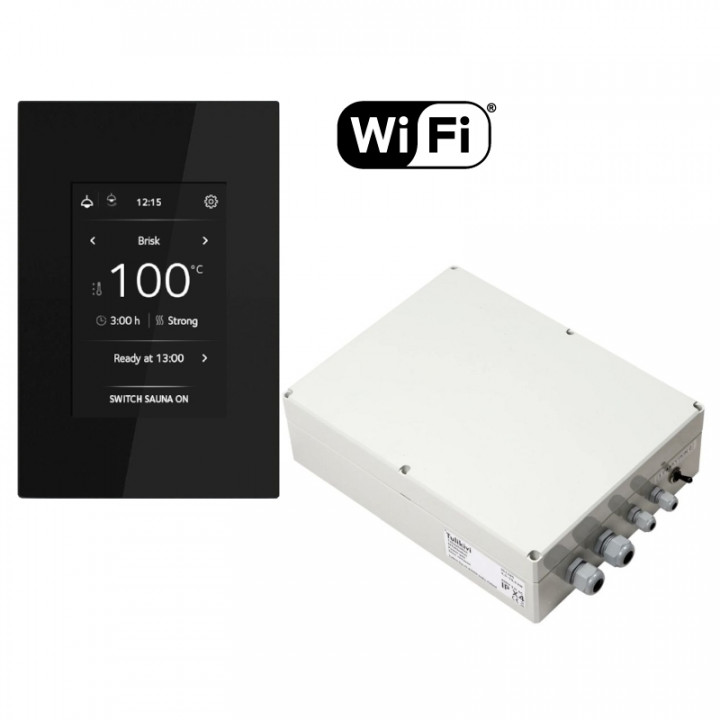 Poêle de sauna électrique TULIKIVI KAARNA Classic M, avec panneau de commande Wi-Fi