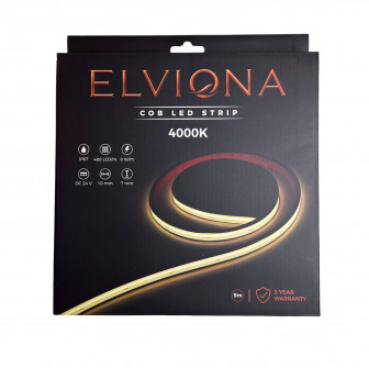 Bandeau LED COB Elviona pour sauna, 4000 K, 5 m