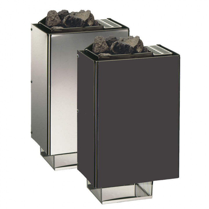 Poêle de sauna électrique – EOS Mini W, acier chromé poli