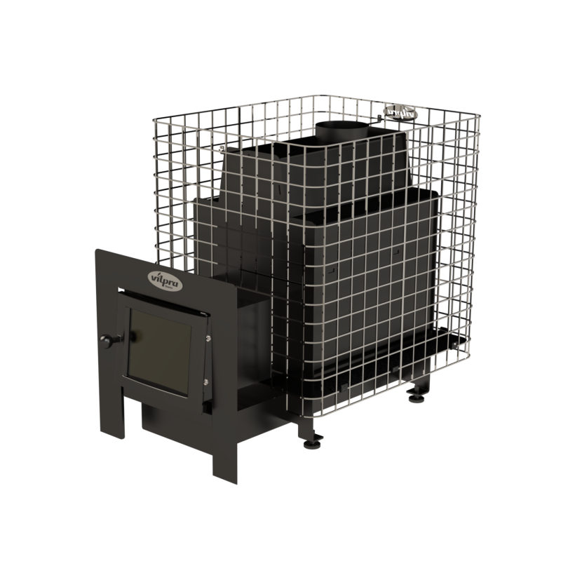 Poêle à bois pour sauna - VILPRA ETNA-22-NL-V avec foyer extérieur