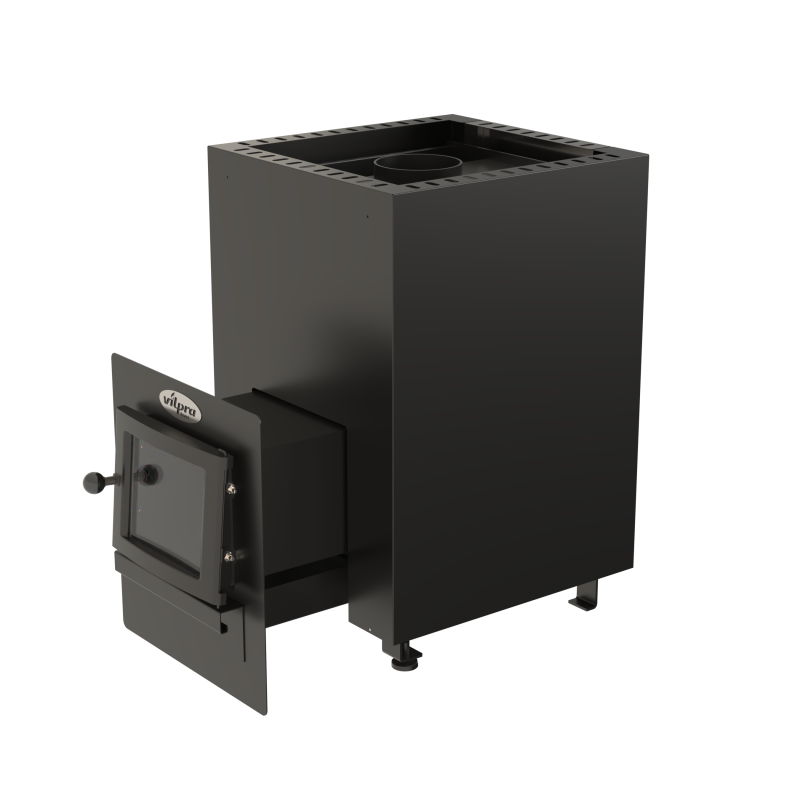 Poêle à bois pour sauna - VILPRA FLAMO-14-LV avec foyer extérieur
