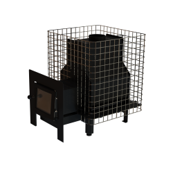 Poêle à bois pour sauna - VILPRA FORNAX-14-NL-V avec foyer extérieur 