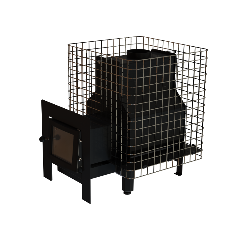 Poêle à bois pour sauna - VILPRA FORNAX-14-NL-V avec foyer extérieur