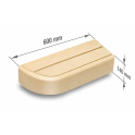Élément d'extrémité de banc pour bancs de sauna modulaires, Aspen - 10
