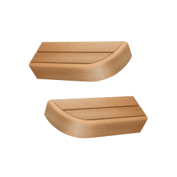Élément d'extrémité de banc pour banquettes de sauna modulaires, aulne 