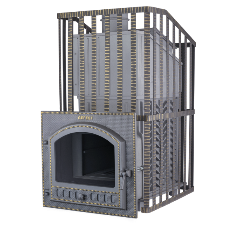 Poêle à bois pour sauna - Gefest GFS ZK Uragan 40 (M) en grille