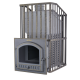 Poêle à bois pour sauna - Gefest GFS ZK Uragan 40 (M) en grille