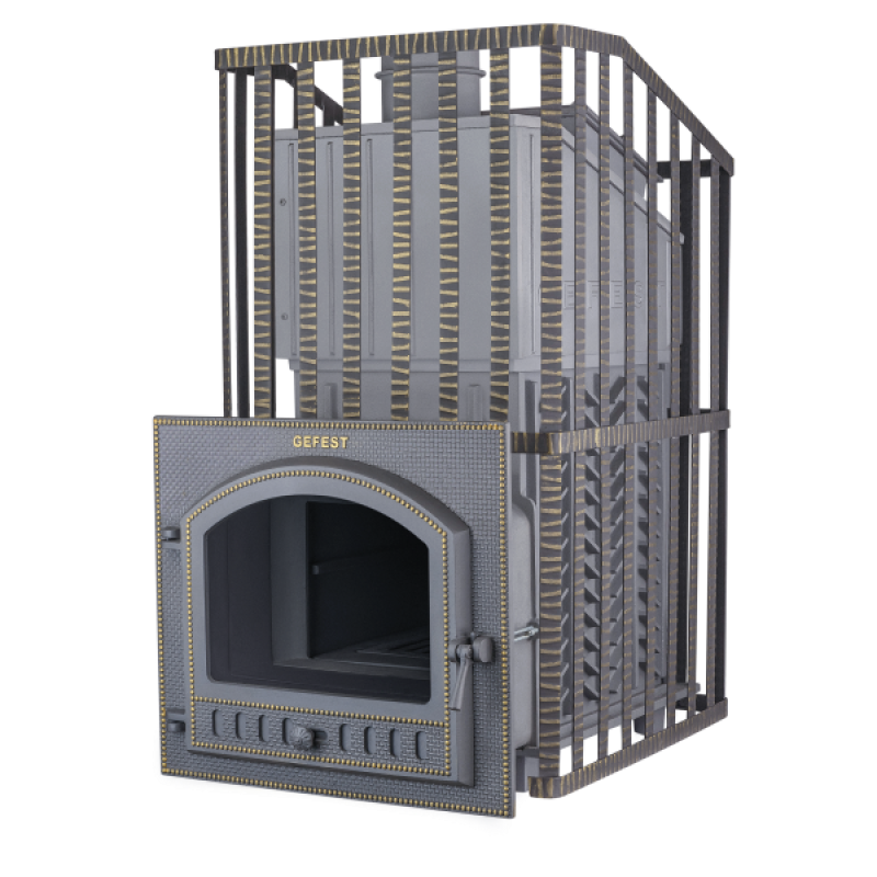 Poêle à bois pour sauna - Gefest GFS ZK Uragan 45 (P) en grille