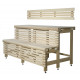 Complexe de bancs de sauna standard, bois de tilleul, longueur 2037 mm