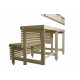 Complexe de bancs de sauna standard, bois de tilleul, longueur 2037 mm