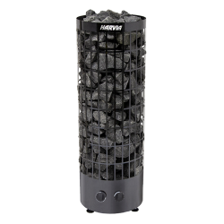 Poêle de sauna électrique - HARVIA Cilindro Black Steel PC90 9 kW