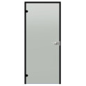 Porte vitrée verrouillable Harvia Black Line, finition satinée, 7 x 21 cm, cadre en aluminium noir - 0