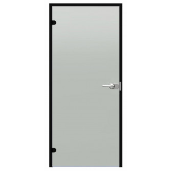 Porte vitrée verrouillable Harvia Black Line, finition satinée, 7 x 21 cm, cadre en aluminium noir