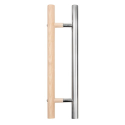 Poignée de porte de sauna Harvia, bois et acier inoxydable, 600 mm 