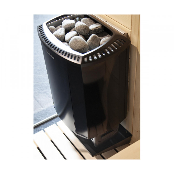 Bac de récupération HARVIA pour radiateurs muraux, noir 370 x 270 mm