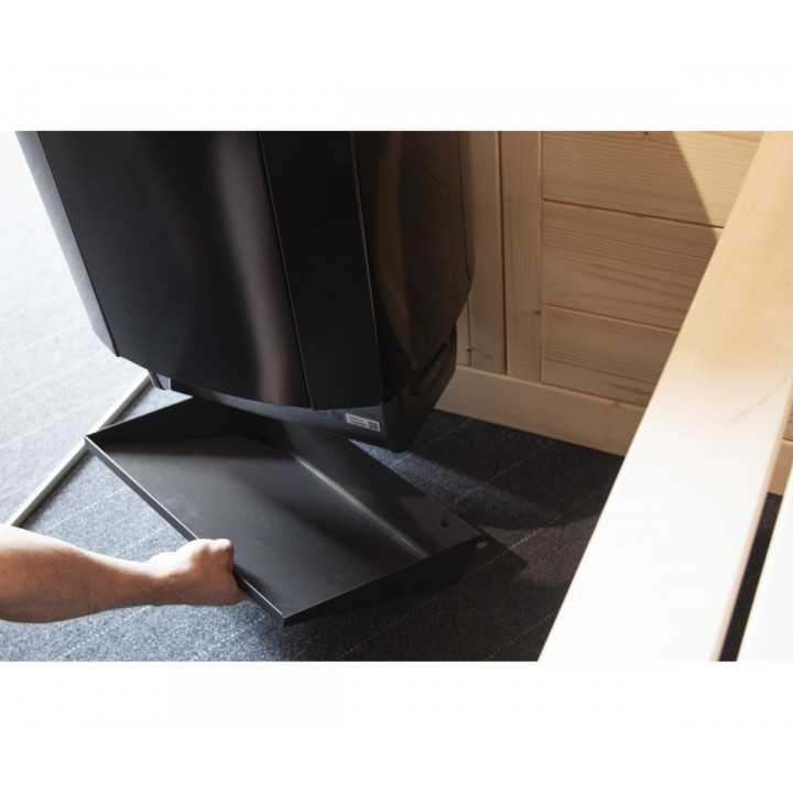 Bac de récupération HARVIA pour radiateurs muraux, noir 370 x 270 mm