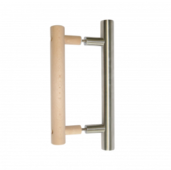 Poignée de porte Harvia, bois et acier inoxydable
