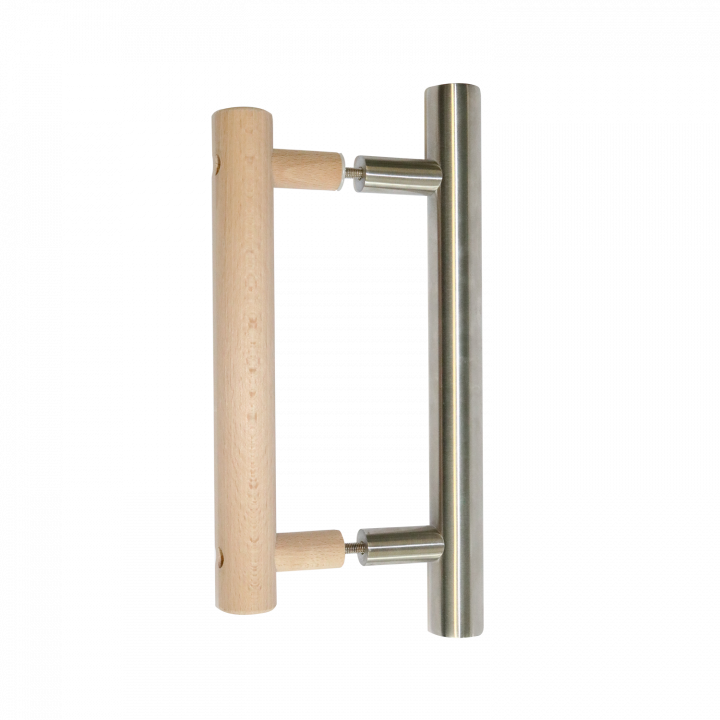 Poignée de porte Harvia, bois et acier inoxydable