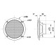 Haut-parleur pour sauna HARVIA, FR16WP, 80 W, 16 cm
