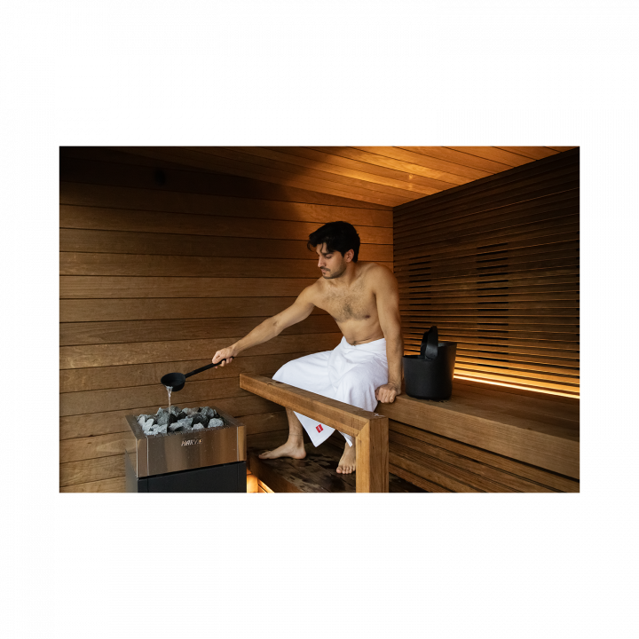 Ensemble seau et louche pour sauna HARVIA Helmi, noir