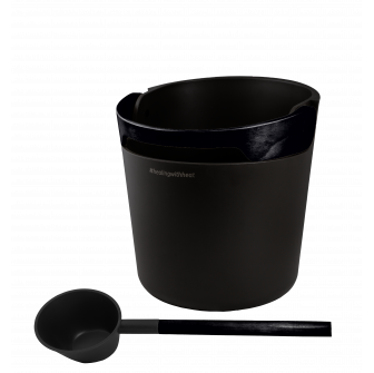 Ensemble seau et louche pour sauna HARVIA Helmi, noir