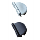 Charnières Harvia Basic pour portes de sauna en verre, pour montage sur cadre en bois, lot de 2, couleur noire