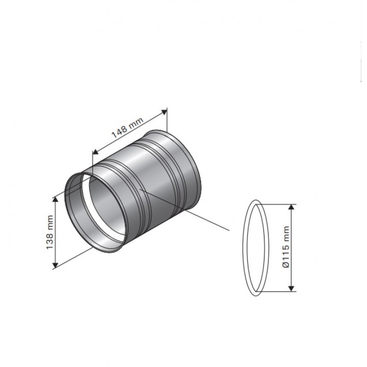 Adaptateur de cheminée HARVIA, WZ011115